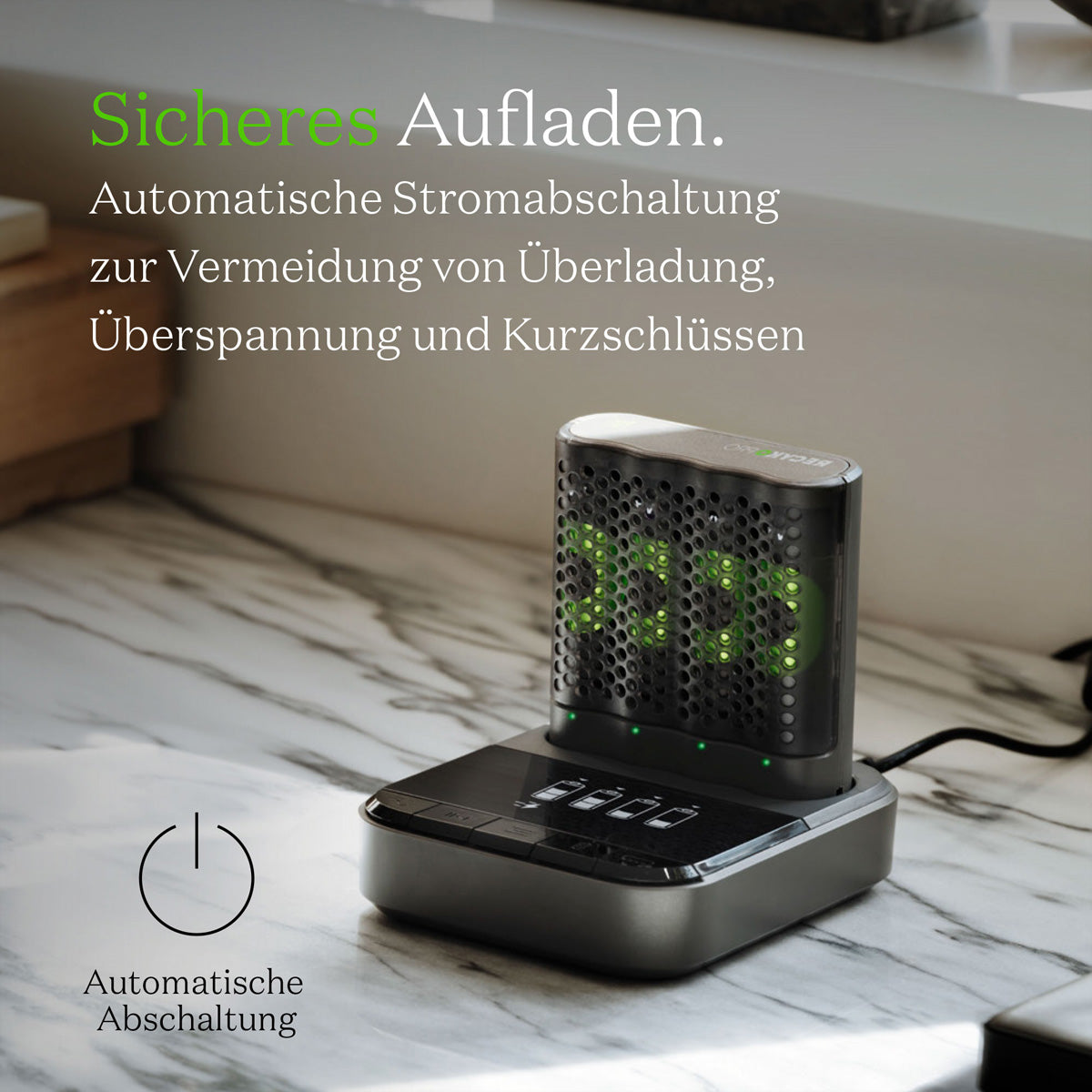 GP Batteries P461 Batterieladegerät 4× – für AA, AAA – inkl. 4× AA 2000 mAh – USB – grün