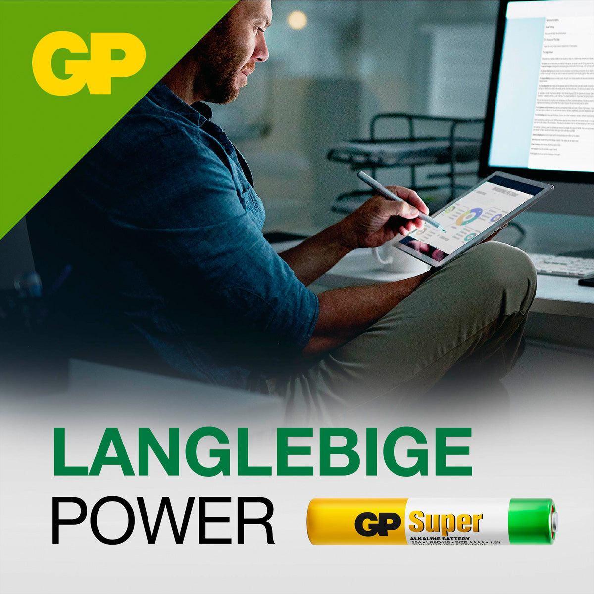 GP Batteries AAAA Batterien, Alkaline, 1,5 V – 2 Stk.