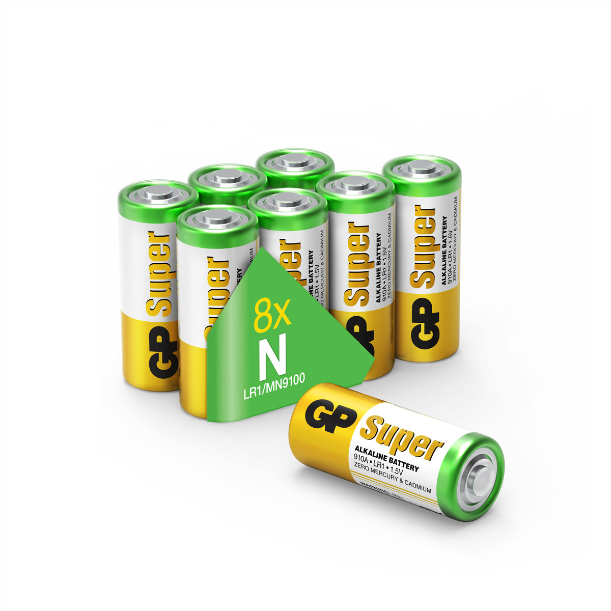 GP Batteries N (LR1) Batterien – Alkaline, 1,5 V – 8 Stk.