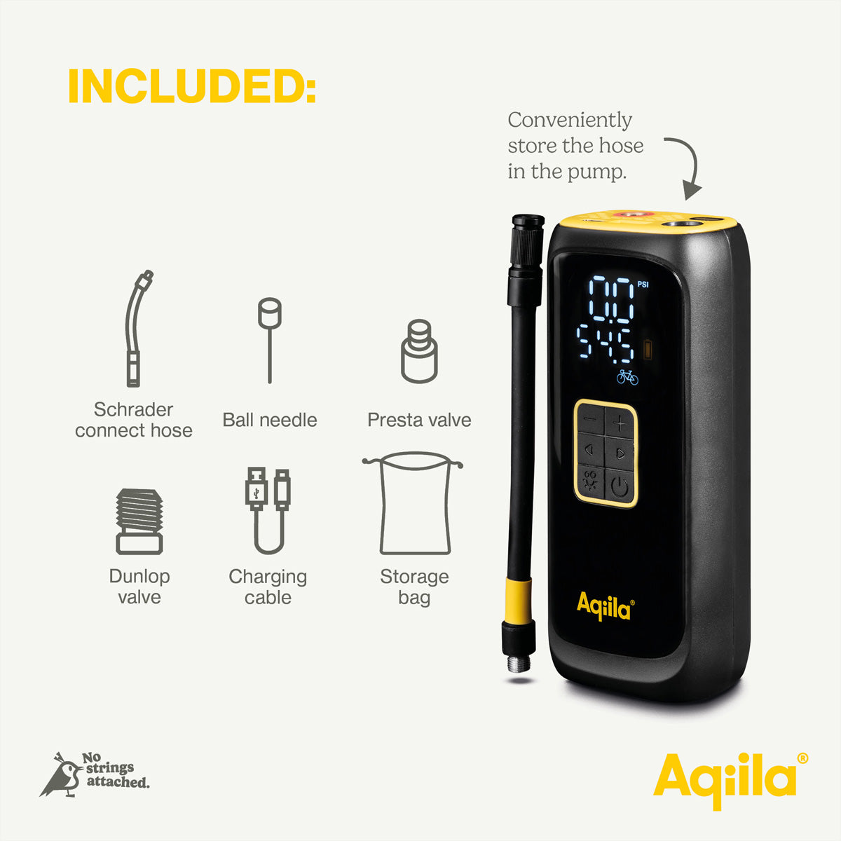 Aqiila Airbird C4 Powerbank 2'000 mAh – 1× USB-C, schwarz
