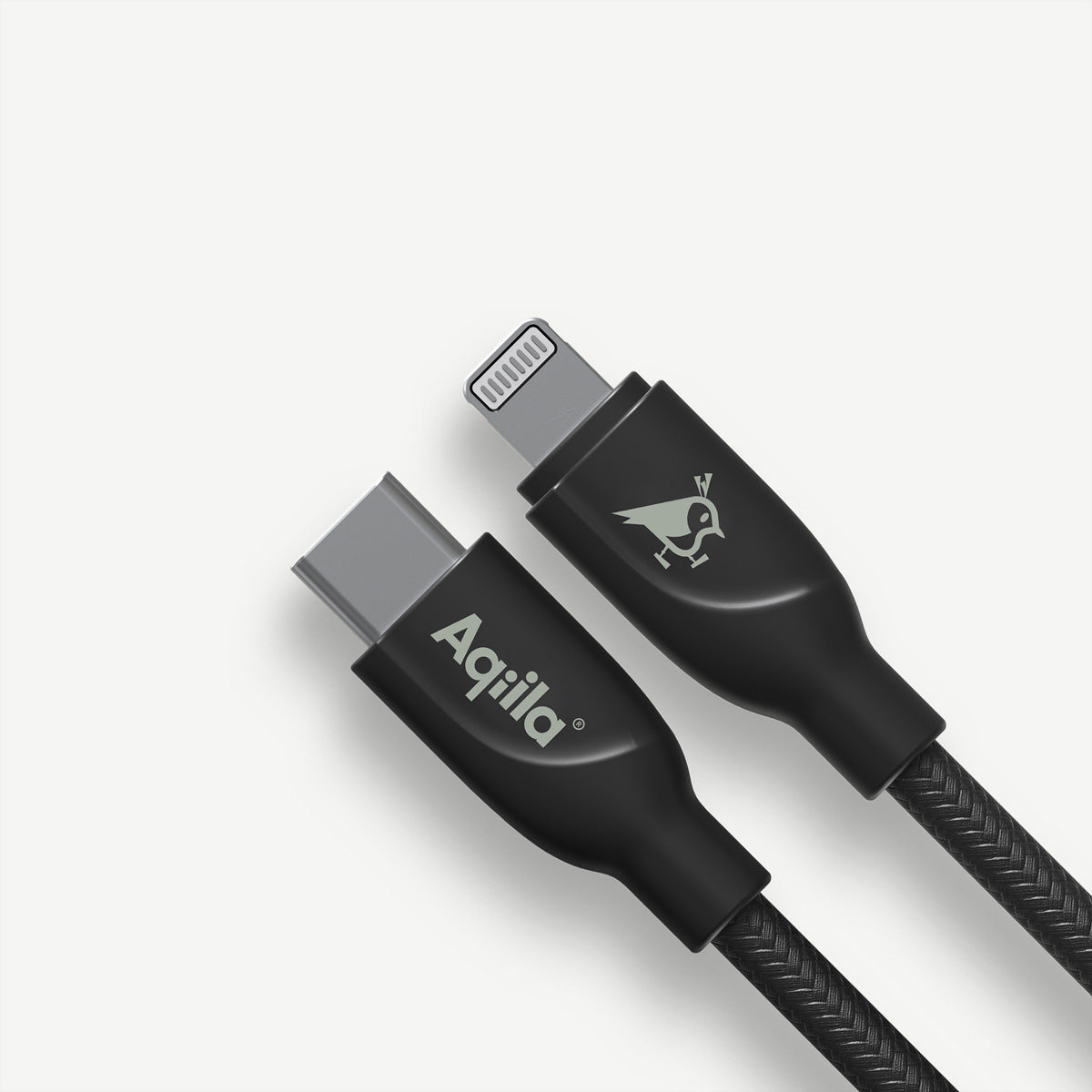 Aqiila USB-C auf Lightning Kabel – USB 2.0 (480 Mbit/s) – 1 m – PD 30 W – Geflochten – Schwarz