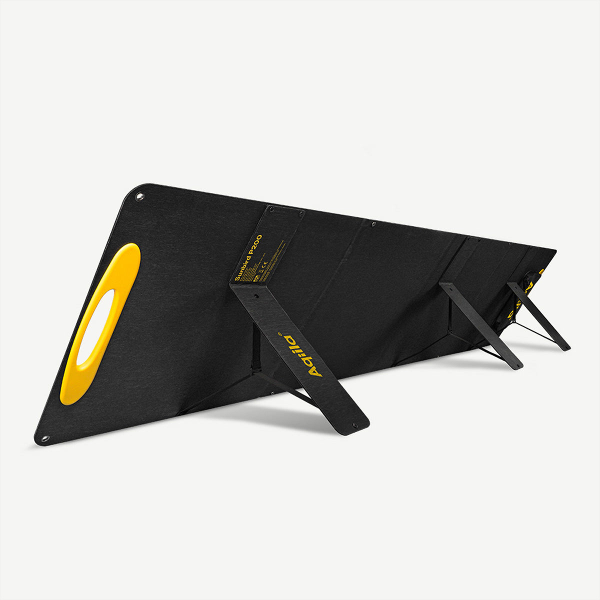 Aqiila Sunbird P200 Solarpanel – 200 W, faltbar, verstellbarer Ständer, IP65, schwarz