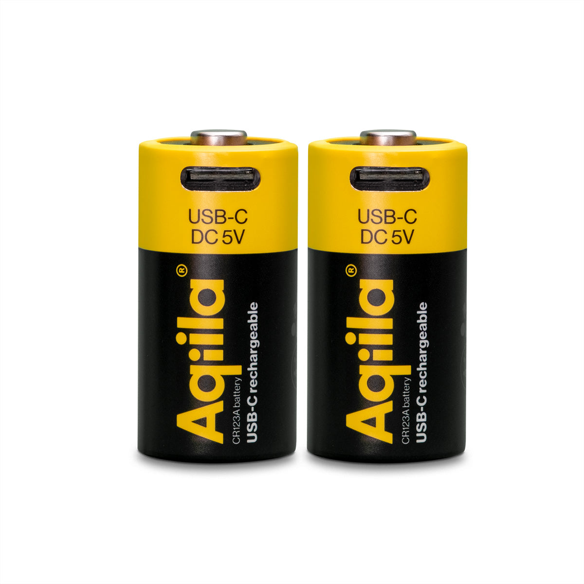 Aqiila CR123A Akkus, Li-Ion, 750 mAh, 3 V – 2 Stk.
