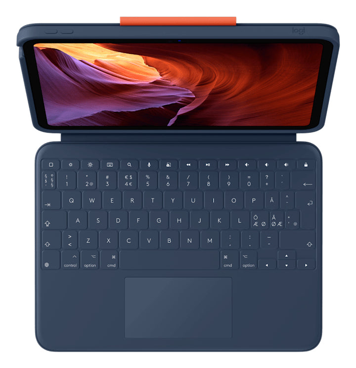 Logitech Rugged Combo 4 Touch – Tastatur mit Touchpad, Blau – für iPad (10. Generation)