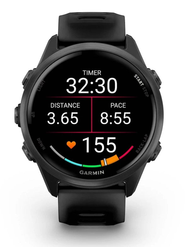 Garmin Forerunner 570 42 mm GPS – Aluminium Schwarz, Sportband, 50 m, für iPhone und Android