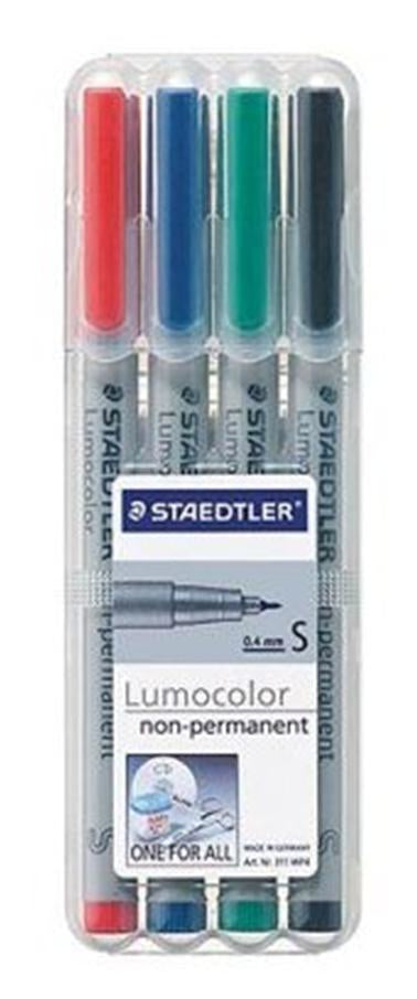 Staedtler Non-Permanent-Marker Lumocolor – superfein 0,4 mm – sortiert – 4er-Set – nachfüllbar