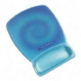 3M Mausmatte mit Gel-Handgelenkauflage Blue Swirl – für Maus – Gel, rutschfest – 169×219×20 mm – Blau