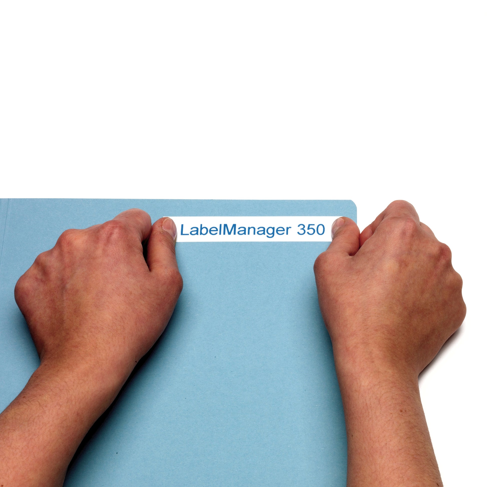DYMO Schriftband – 19 mm × 7 m, weiss, blau – für DYMO LabelPoint: 200, 250, 300, usw.