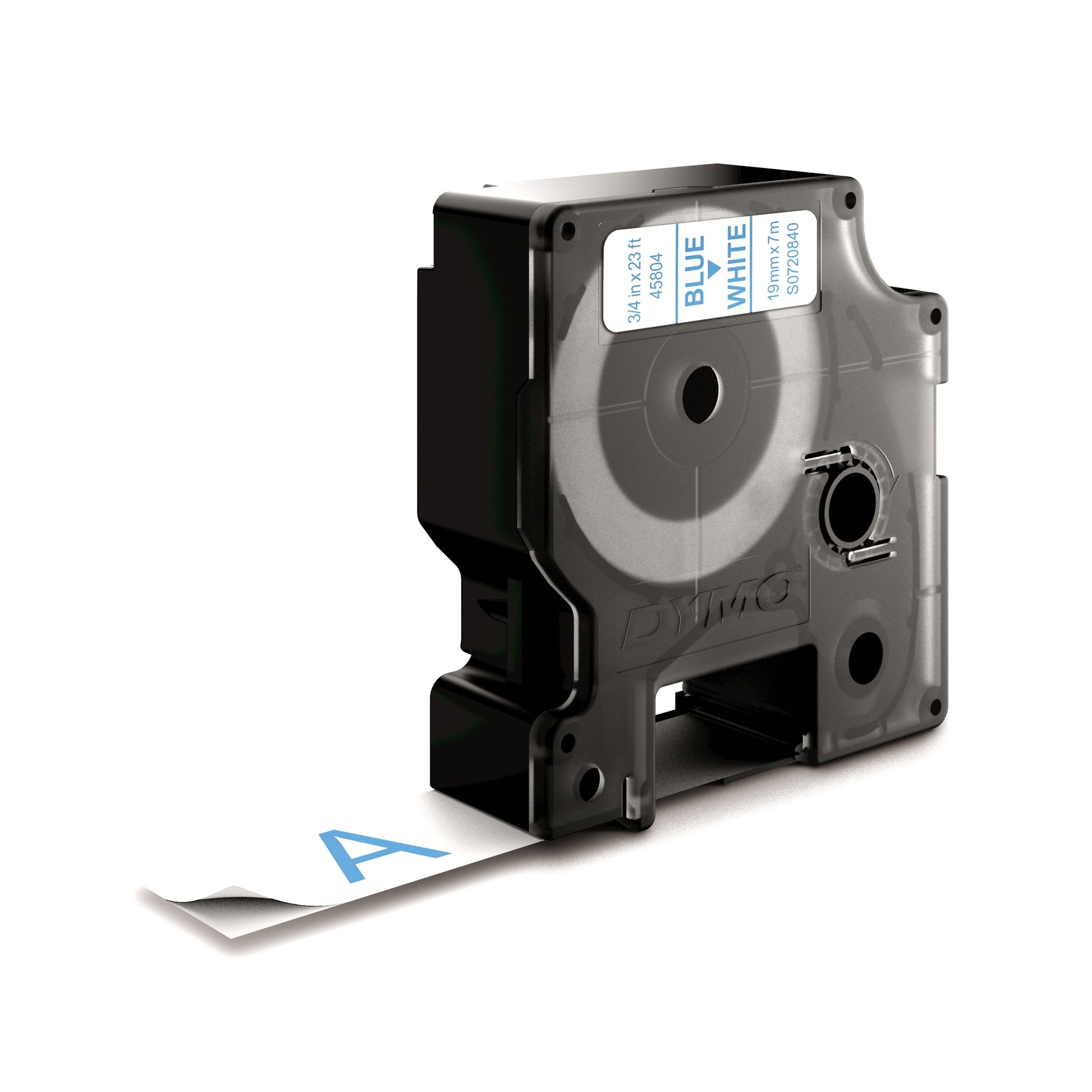 DYMO Schriftband – 19 mm × 7 m, weiss, blau – für DYMO LabelPoint: 200, 250, 300, usw.