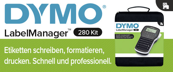 DYMO LabelManager 280 – Beschriftungsgerät für D1-Bänder 6–12 mm, USB, wiederaufladbar