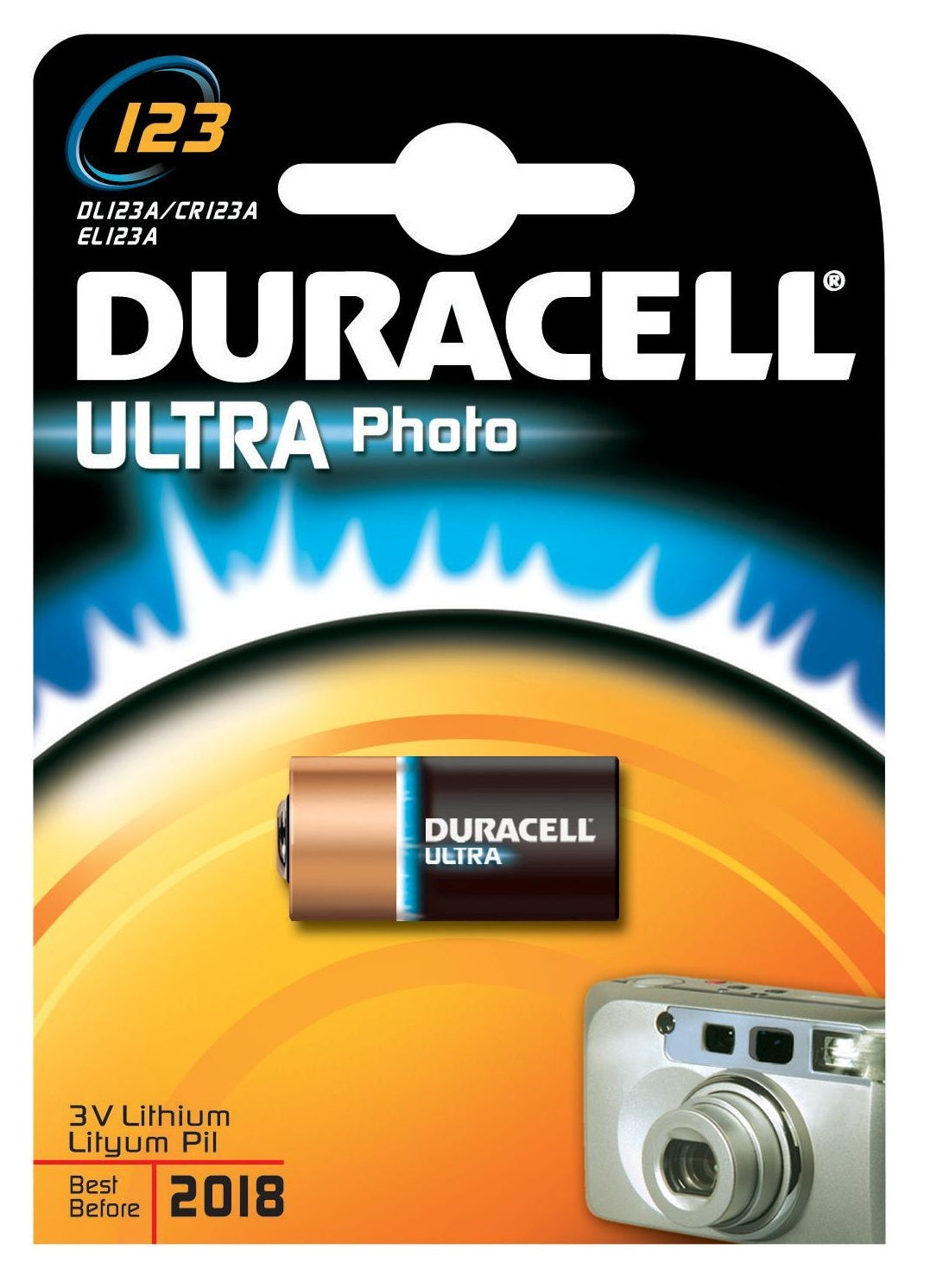 Duracell CR123A Akku 3 V 1400 mAh 4,20 Wh – für Geräte