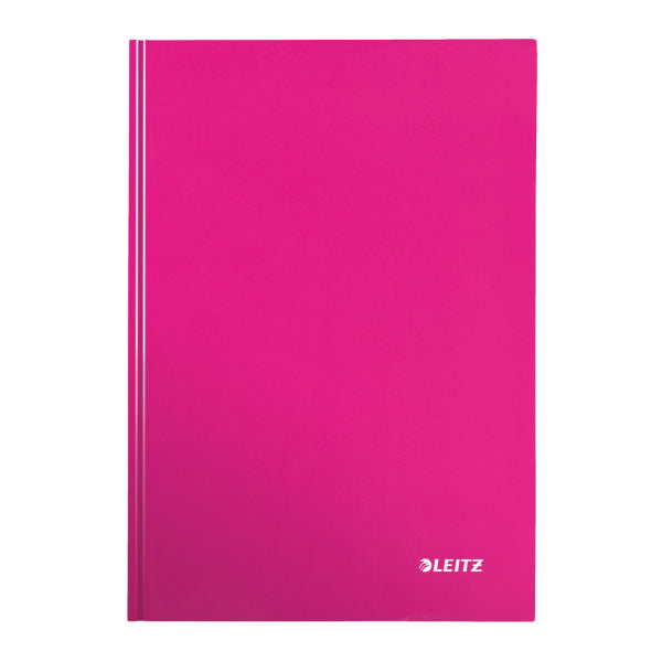 Leitz Notizbuch A4, kariert, Fadenheftung, Karton, 160 Seiten, 90 g/m² – pink