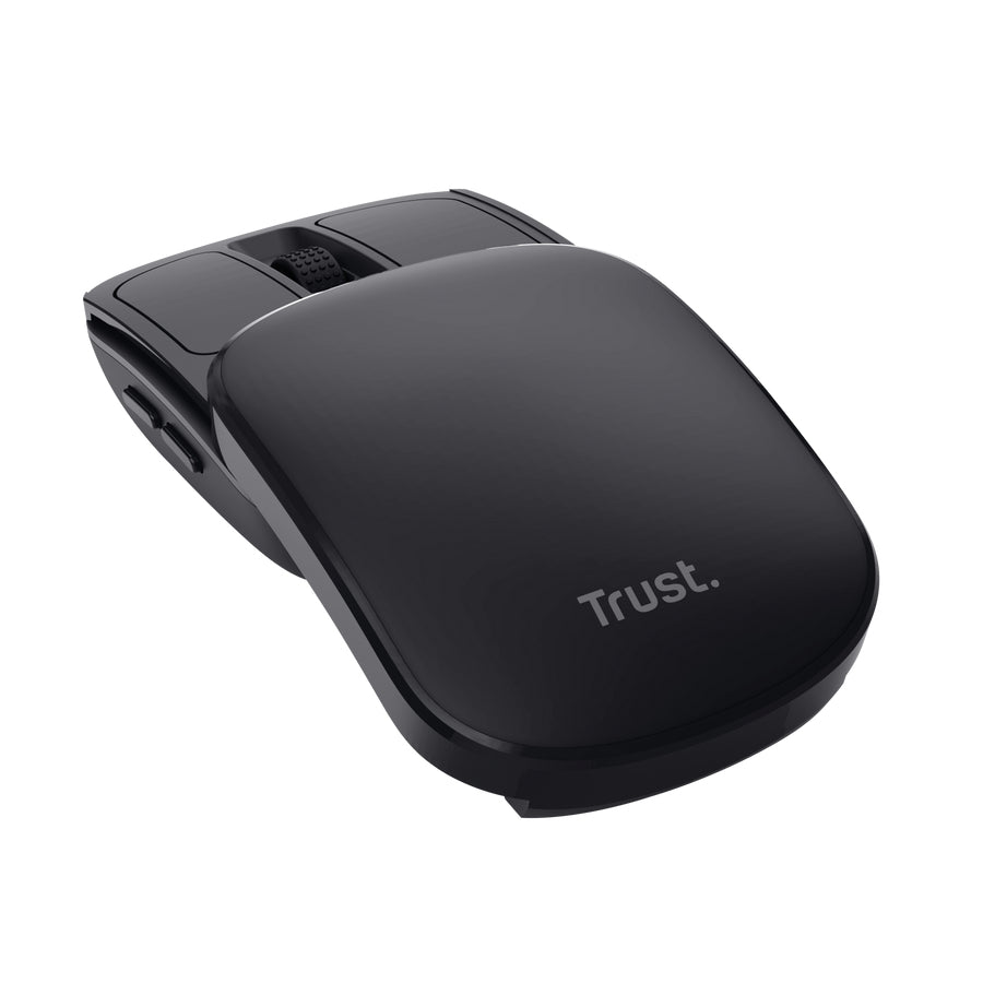 Trust Zylo Mobile Maus – kabellos, USB-C, beidhändig, schwarz
