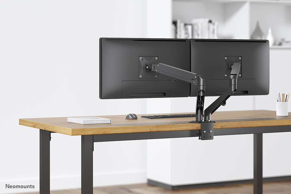 Neomounts DS70-700BL2 – Monitorarm, bis 27", neigbar, schwenkbar, schwarz