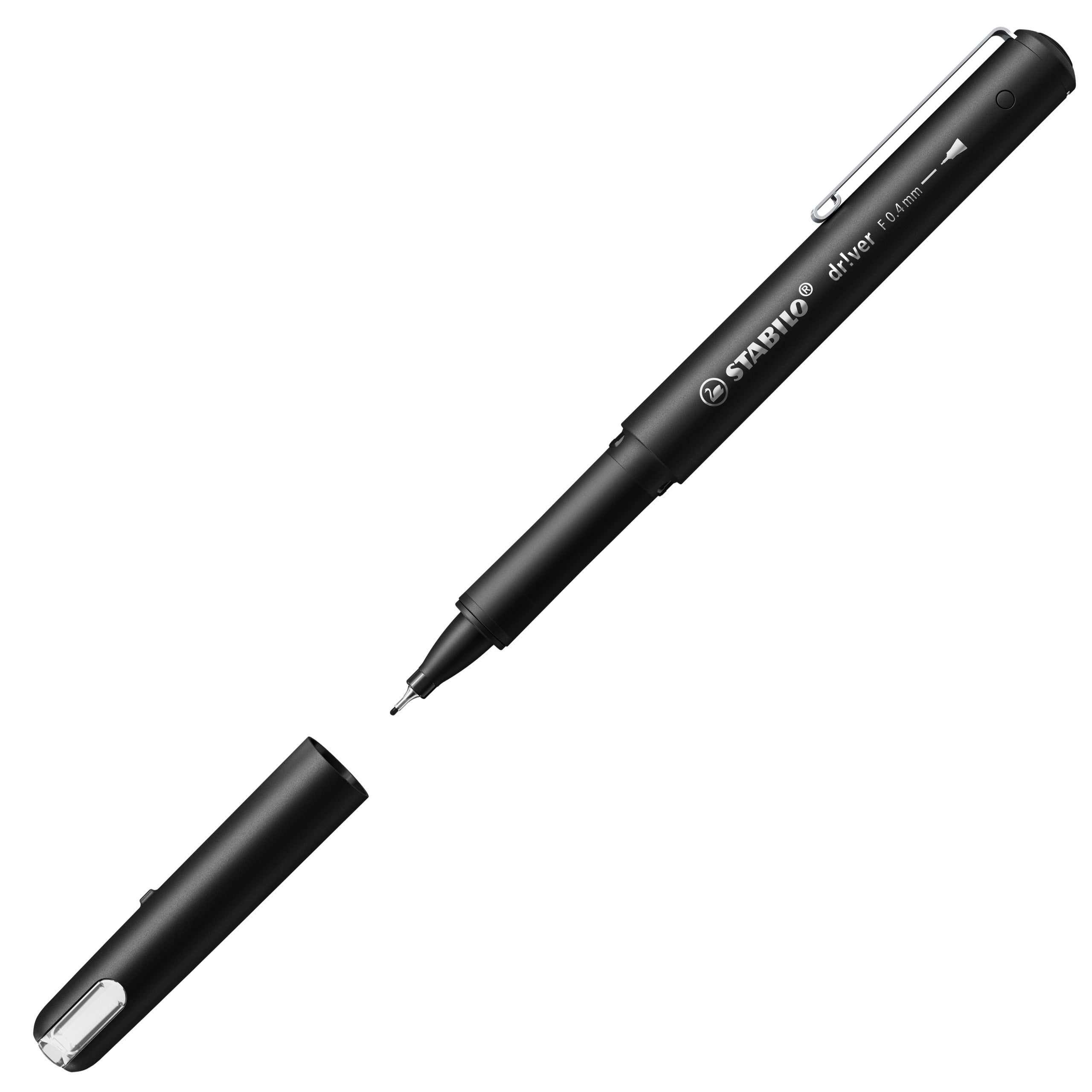 STABILO drver Fineliner – 0,4 mm, schwarz, 1 Stk.
