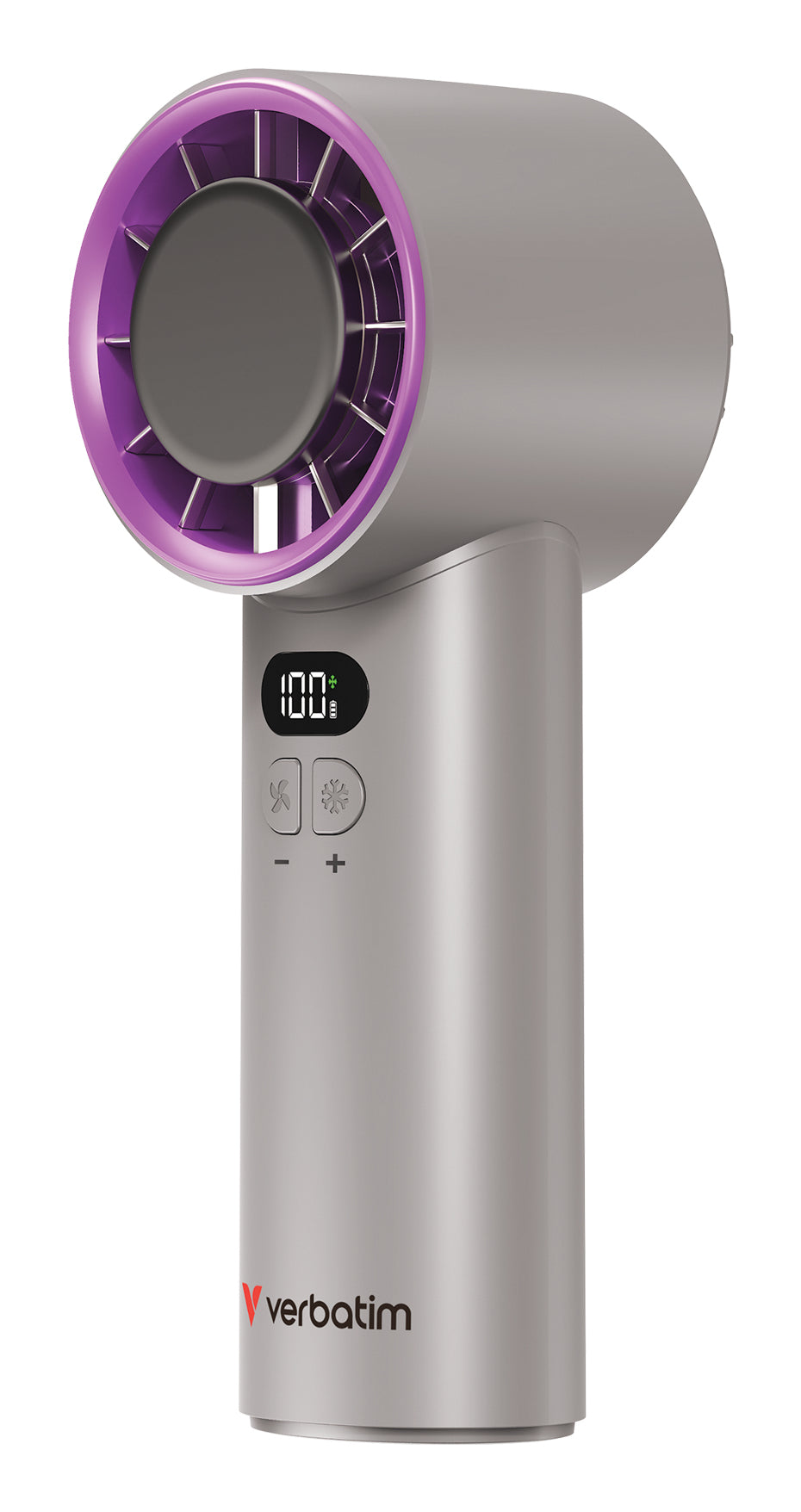 Verbatim Handventilator Cool'n'Go IceTouch – 3600 mAh, Grau, Violett