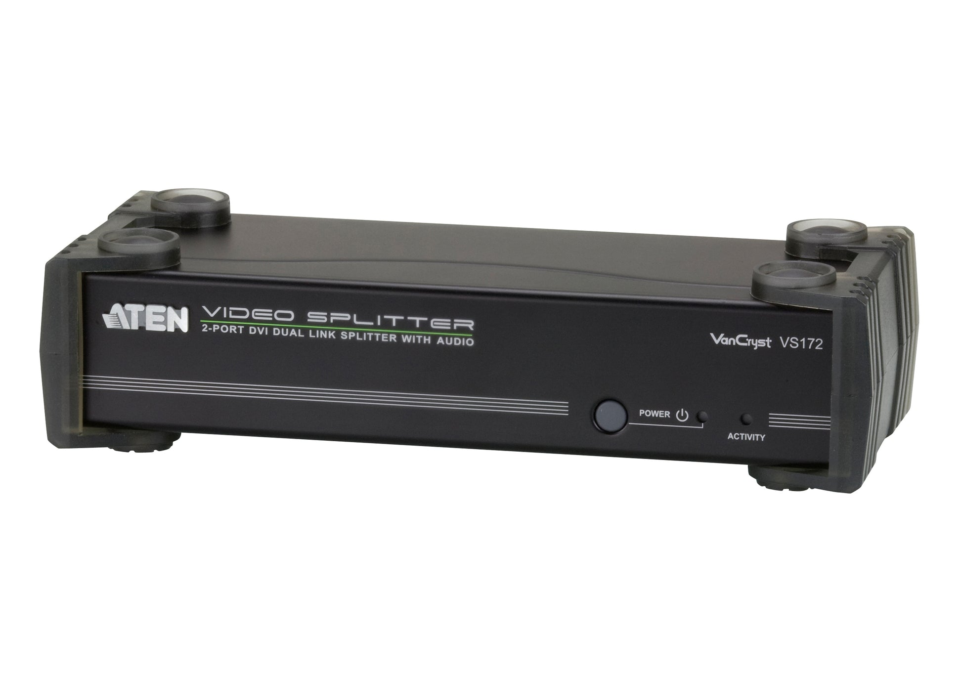 ATEN VS172 – DVI-Splitter – DVI-D DL, 3 Ausgänge, 2560×1600, 3,5 mm Audio – Schwarz, Metall