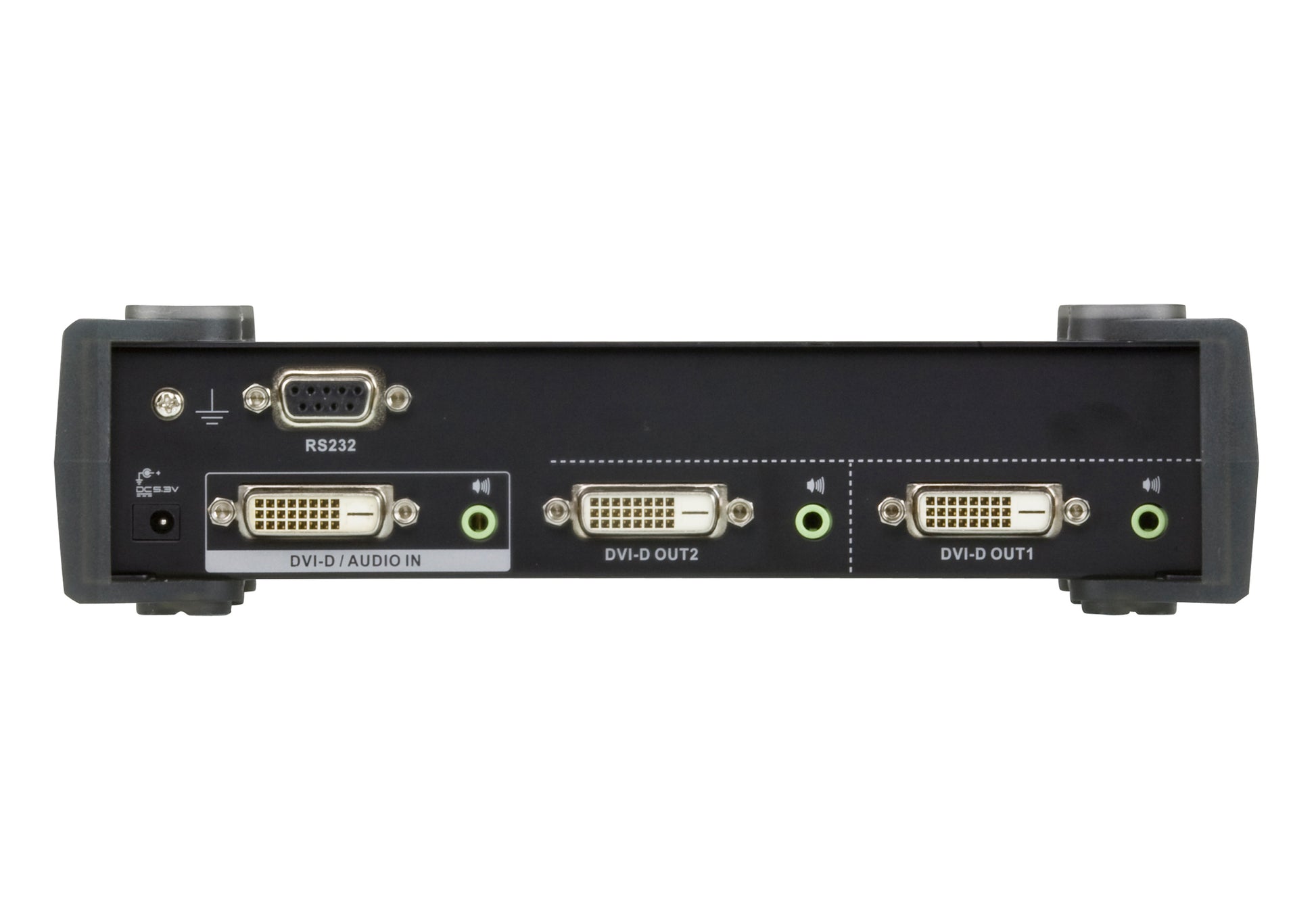 ATEN VS172 – DVI-Splitter – DVI-D DL, 3 Ausgänge, 2560×1600, 3,5 mm Audio – Schwarz, Metall