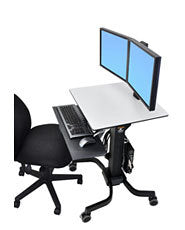Ergotron WorkFit C Dual Steh-/Sitz-Tisch, höhenverstellbar