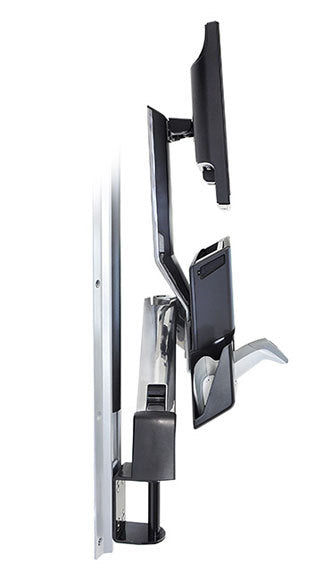 Ergotron SV Small – Zubehör: CPU-Halter – für SV Combo Arm Worksurface, poliert