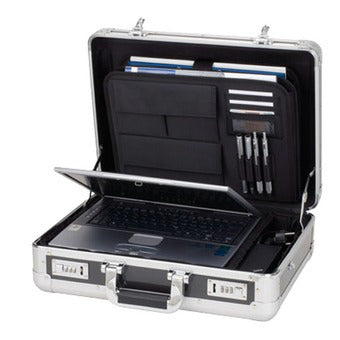 Alumaxx Notebook-Tasche bis 17,1" – Aluminium, abschliessbar – Silber