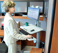 Ergotron WorkFit C-MOD LCD LD Single – Monitorhalterung, 1 Monitor, höhenverstellbar