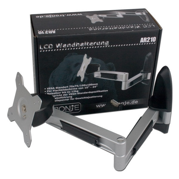 Tronje Wandhalterung – Vollbeweglich – 15–24" – VESA 75×75–100×100 – bis 12 kg – AR210