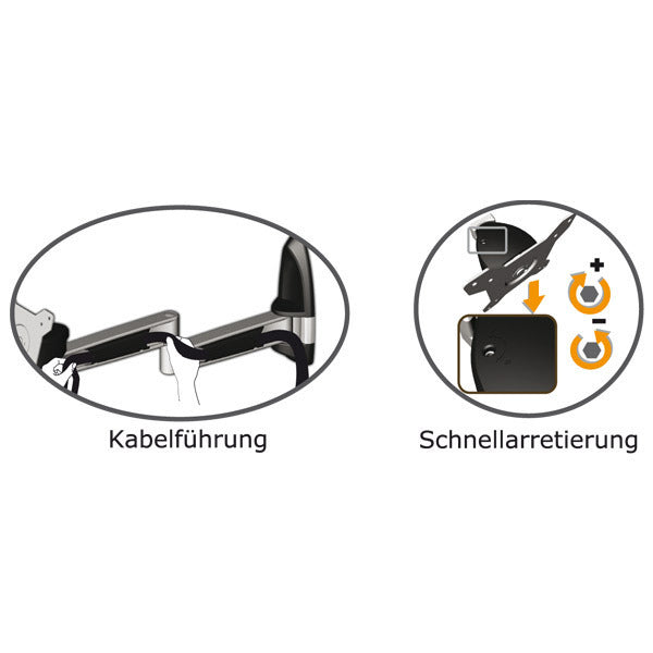 Tronje Wandhalterung – Vollbeweglich – 15–24" – VESA 75×75–100×100 – bis 12 kg – AR210