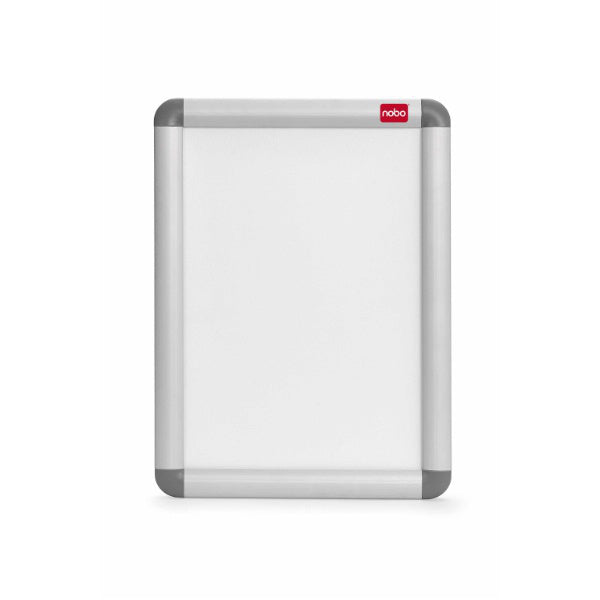 Nobo Hängesichttafel – A2 Hochformat, Silber, Metall, Wetterfest – 1 Stück