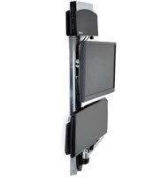Ergotron LX ARM II – Wandhalterung, bis 32", VESA 75 × 75/100 × 100 mm, höhenverstellbar, neigen/schwenken, schwarz und silber