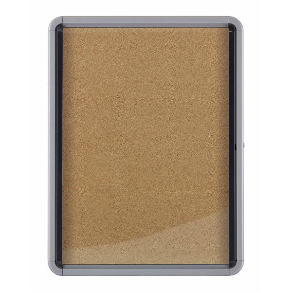 Nobo Premium Plus Schaukasten, 6 × A4 – Aluminium, ESG-Glas, Kork-Rückwand, 70,9 × 66,8 × 4,3 cm