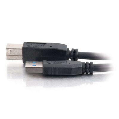 C2G USB-A auf USB-B Kabel – USB 3.2 Gen 1 (5 Gbit/s) – 2 m – Schwarz – für PC und Mac