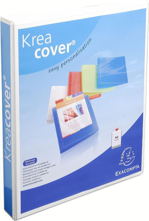 Exacompta Präsentationsringbuch – 4-Ring Ø 20 mm – für A4 – Rückenbreite 3,8 cm – Weiss