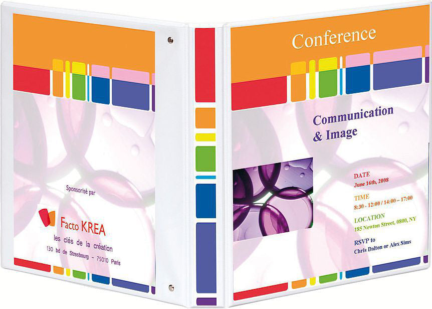 Exacompta Präsentationsringbuch – 4-D-Ring Ø 40 mm – für A4 – Rückenbreite 6,7 cm – Weiss