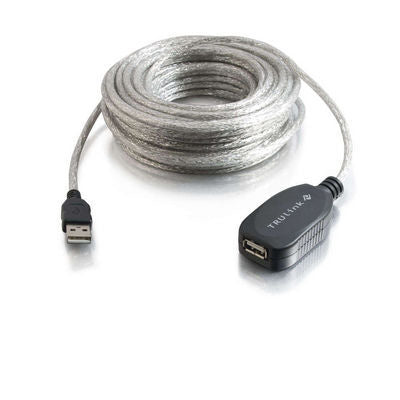C2G USB-A Verlängerungskabel (Stecker auf Buchse) – USB 2.0 (480 Mbit/s) – 12 m – Aktiv