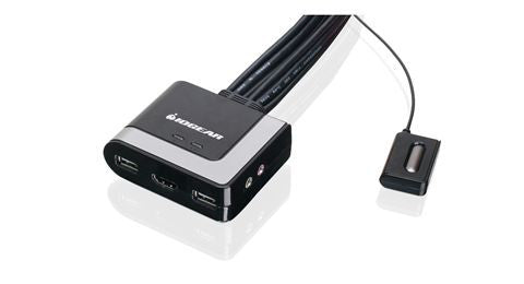 IOGEAR – 2-Port HDMI KVM-Switch – HDMI, USB Tastatur/Maus, Mikrofon-Eingang, kabelgebunden
