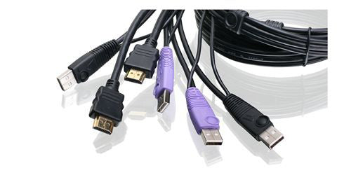 IOGEAR – 2-Port HDMI KVM-Switch – HDMI, USB Tastatur/Maus, Mikrofon-Eingang, kabelgebunden
