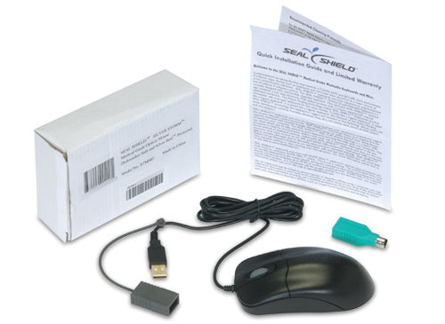 SEAL SHIELD Silver Storm – Hygiene-/Medizin-Maus – Kabelgebunden (USB‑A), IP68, antimikrobiell, Schwarz