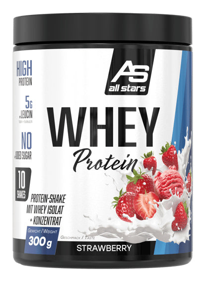 ALL STARS Fitness Products All Stars Whey Protein Erdbeere – 300 g