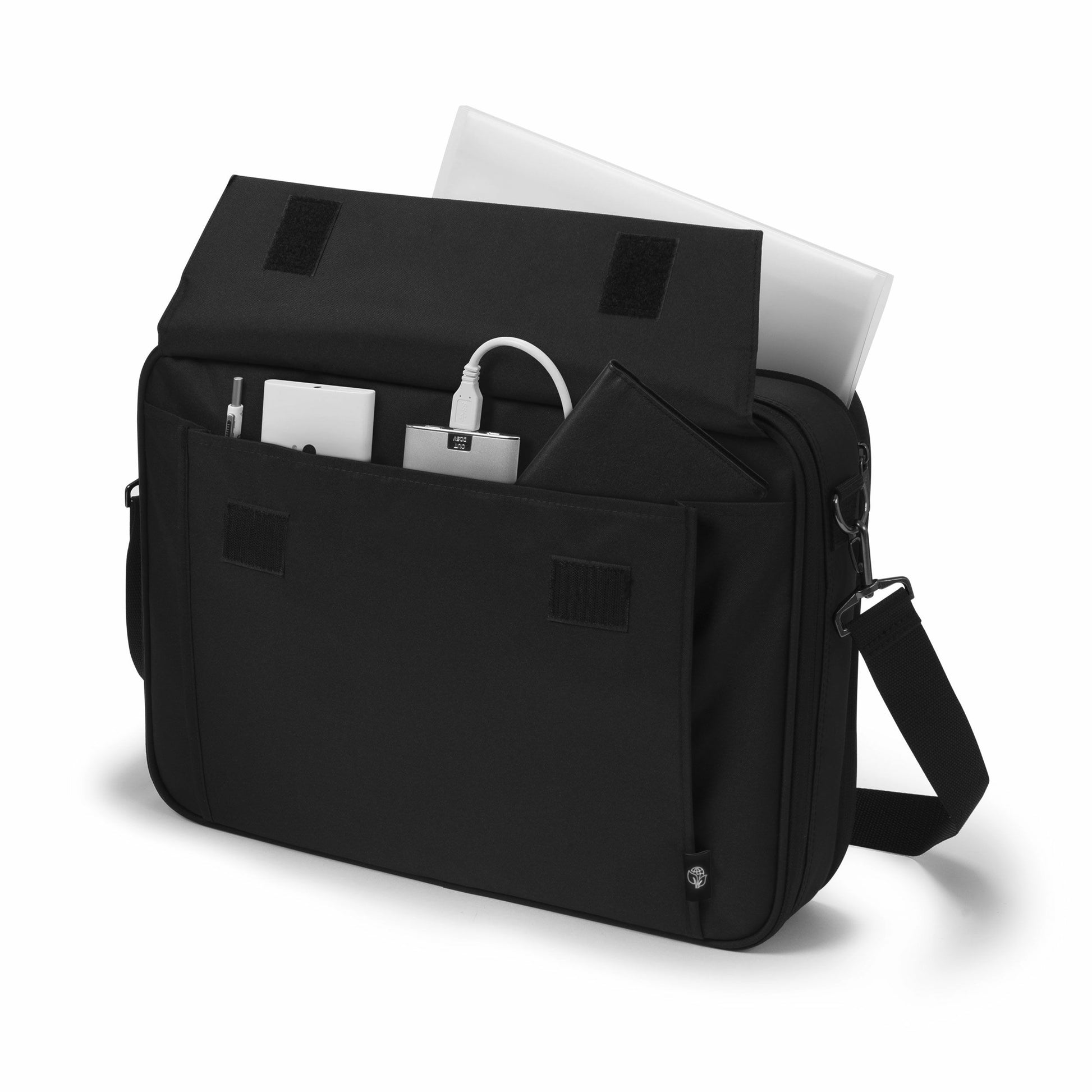 DICOTA Notebook-Tasche bis 17,3" – Trolley-Band, abnehmbarer Schultergurt – Schwarz