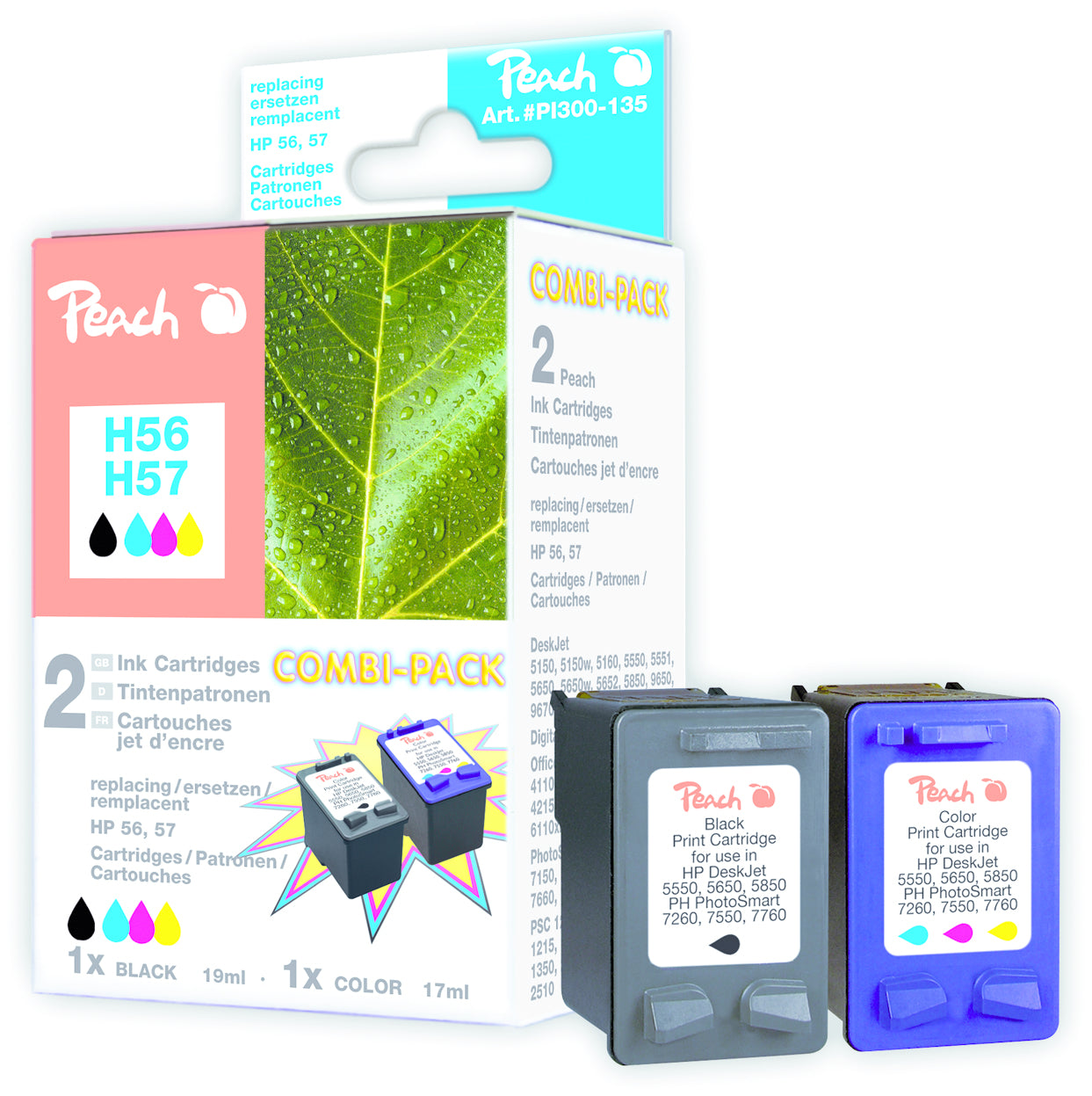 Peach Tinte – Sparpack, HP C6656AE/C6657AE