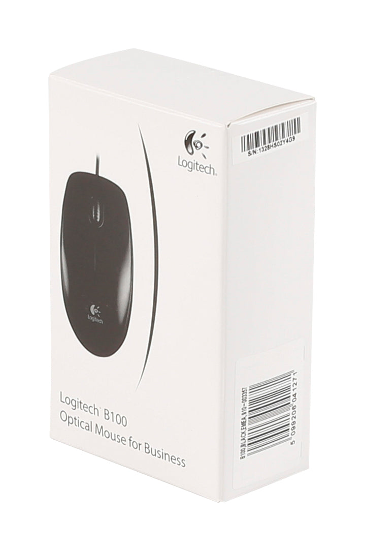 Logitech B100 – Maus – Kabelgebunden (USB‑A), beidhändig, schwarz