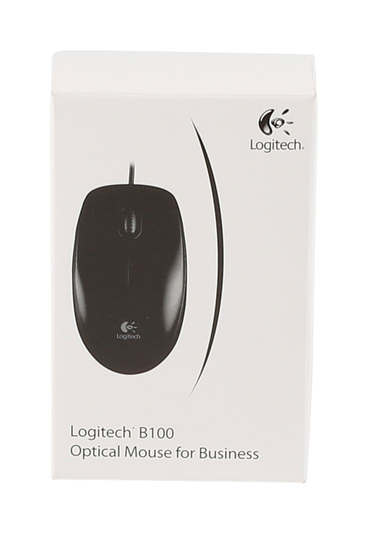 Logitech B100 – Maus – Kabelgebunden (USB‑A), beidhändig, schwarz