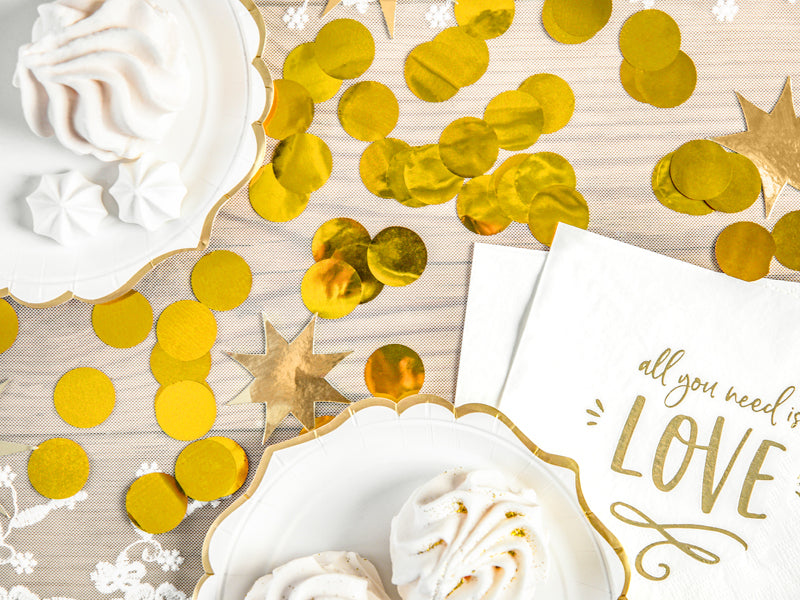 PartyDeco Konfettikanone Kreise – Gold – Ø 2,5 cm – 1 Stk
