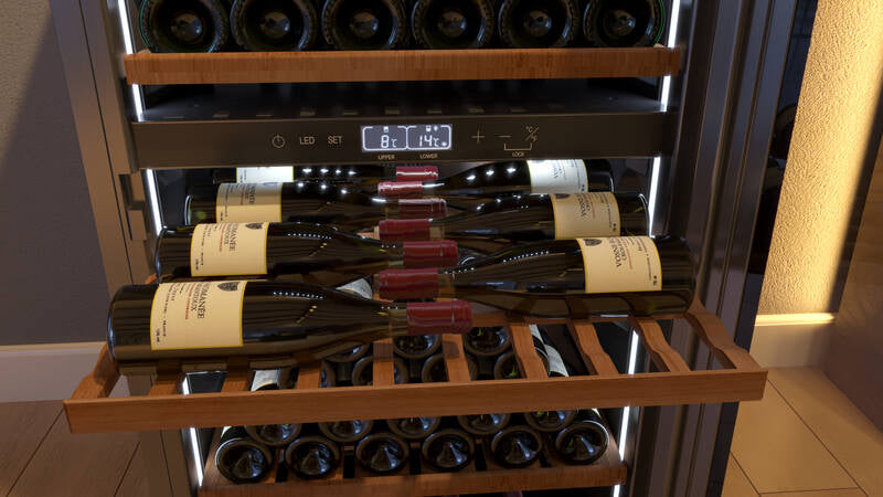Climadiff Weinkühlschrank MILLESIME140DB – 293 l, 220/240 V, Kompressor, Energieeffizienzklasse F