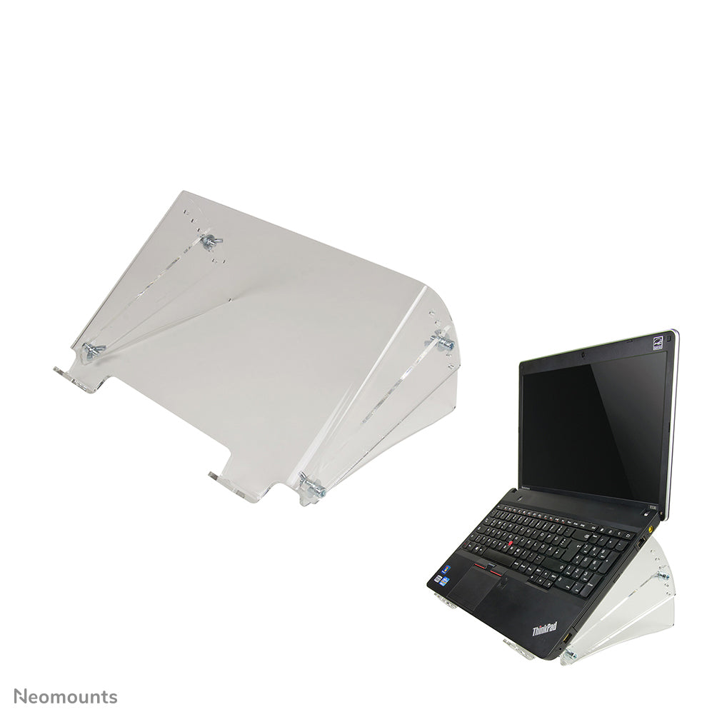 Neomounts Laptop-Ständer – bis 22", höhenverstellbar, neigbar – Transparent