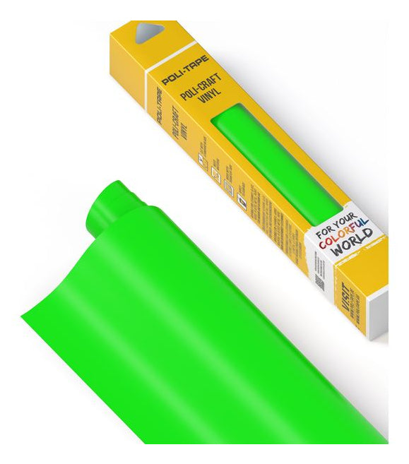 Poli-Tape Vinylfolie matt Neongrün – 30,5 × 183 cm – 1 Rolle