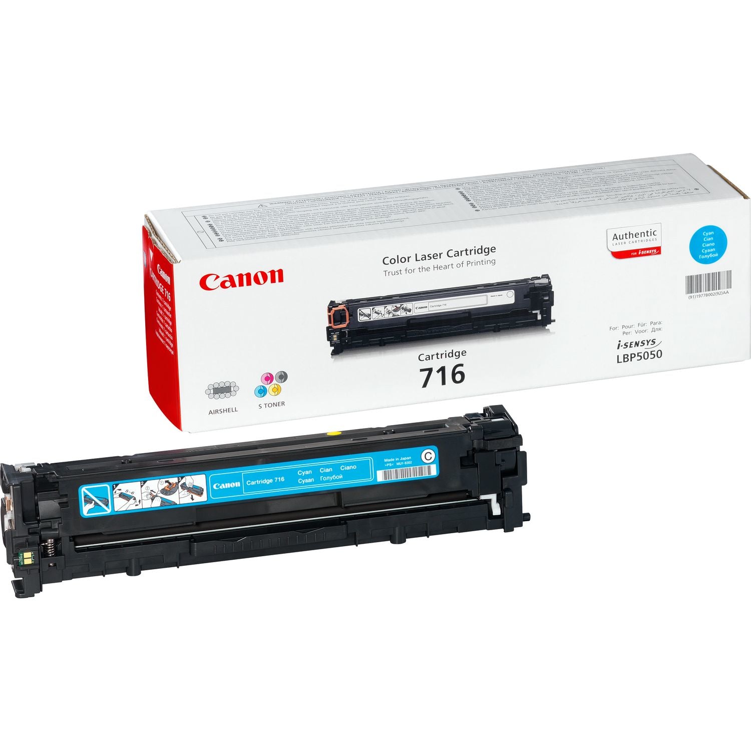 Canon 716 Cyan Toner – Original – 1'500 Seiten – für Canon LBP5050/5050n/MF8030Cn