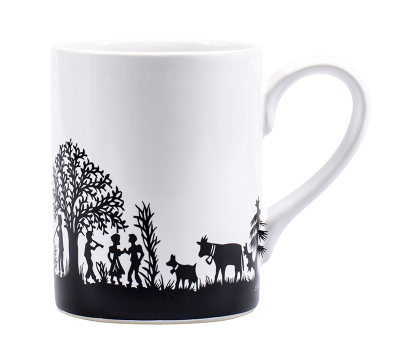 Kadastar Tasse – 400 ml, Ø 8 cm, H 10 cm, Steingut, Weiss, spülmaschinenfest