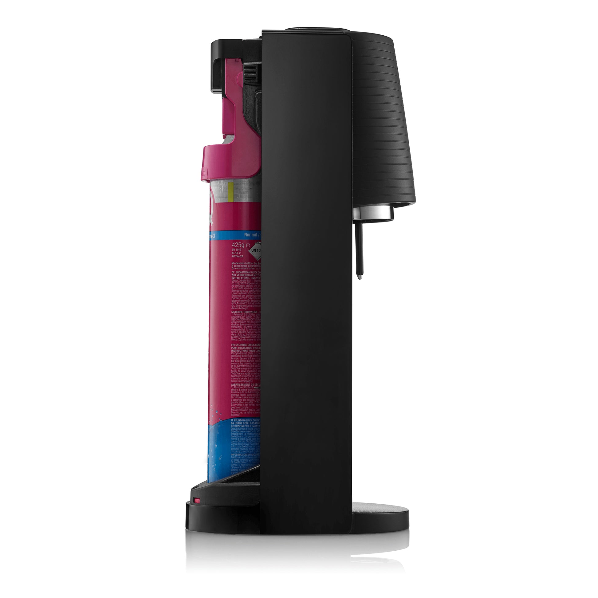 SodaStream Wassersprudler – inkl. 1 Flasche (Kunststoff), inkl. CO₂-Zylinder (60 l), Schwarz